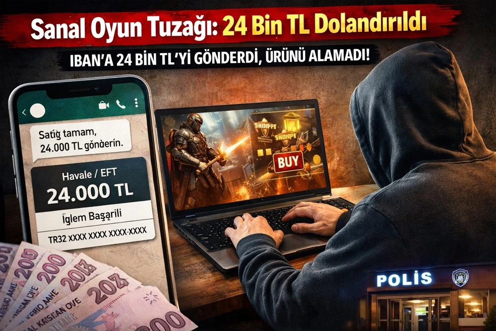 Sanal oyun tuzağı: 24 bin TL dolandırıldı