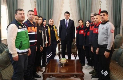 112 G&uuml;n&uuml; Dolayısıyla 112 Acil &Ccedil;ağrı Merkezi&rsquo;nden Vali Kalaylı&rsquo;ya ziyaret