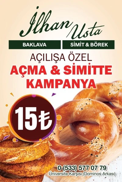 Baklavacı İlhan Usta'dan a&ccedil;ma ve simitte kampanya! 