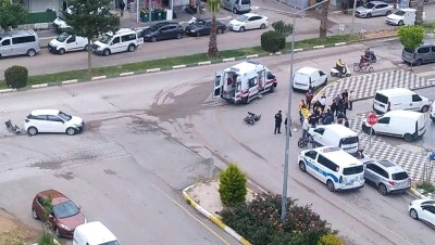 Eski Hastane yolu kavşağında trafik kazası! Yaralı vatandaş hastaneye kaldırıldı