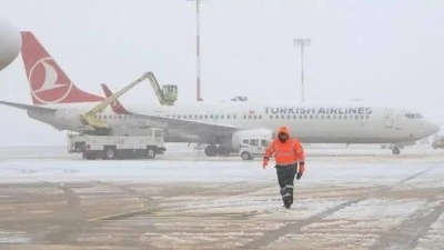 Gaziantep Havalimanı Kar Nedeniyle U&ccedil;uşlara Kapatıldı