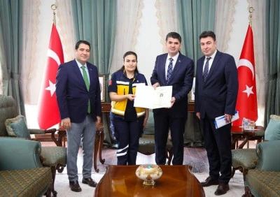 İlknur Bolkan&rsquo;a Kilis Valisinden başarı belgesi