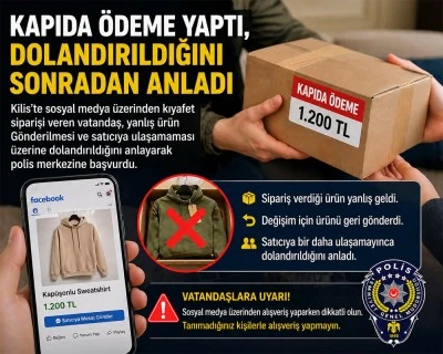 Kapıda &ouml;deme yaptı, dolandırıldığını sonradan anladı
