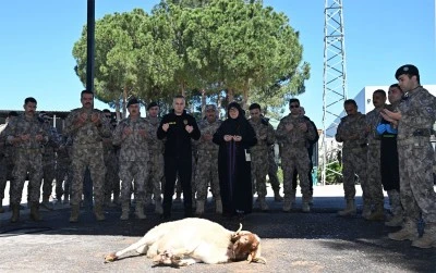 Kilis Emniyetinden şehitler i&ccedil;in kurban ve dua programı 