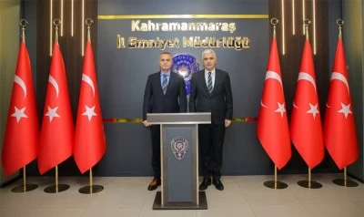 Kilis İl Emniyet M&uuml;d&uuml;r&uuml; Korkmaz&rsquo;dan Kahramanmaraş&rsquo;a ziyaret
