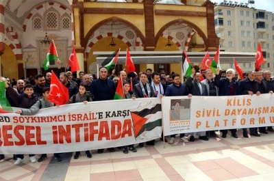 Kilis Sivil Dayanışma Platformunda katil İsrail'e tepki!  "Siyonistler azgınlık i&ccedil;erisinde"