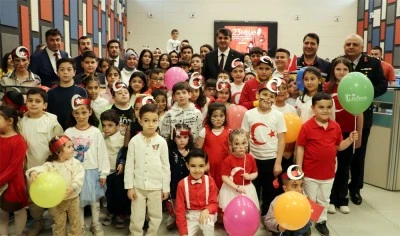 Kilis&rsquo;te 112 personelinin &ccedil;ocuklarına 23 nisan s&uuml;rprizi