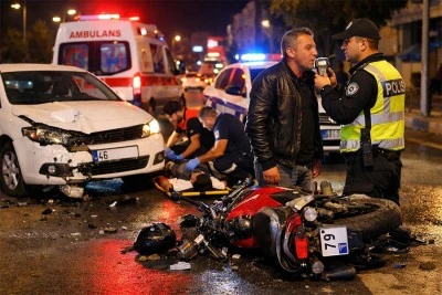 Kilis&rsquo;te alkoll&uuml; s&uuml;r&uuml;c&uuml;n&uuml;n karıştığı kazada motosiklet s&uuml;r&uuml;c&uuml;s&uuml; yaralandı