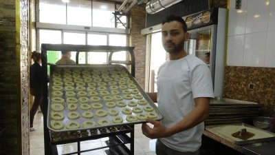 Kilis'te bayram sofrasının vazge&ccedil;ilmezi kahkeyi yetiştirmek i&ccedil;in yoğun mesai