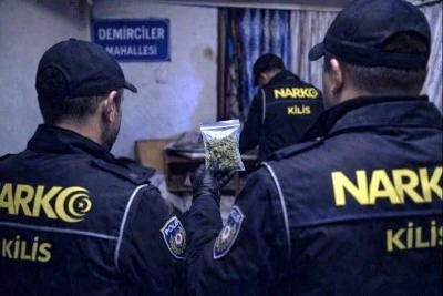 Kilis&rsquo;te bir ikamette uyuşturucu bulundu