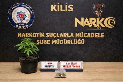 Kilis&rsquo;te ikamet aramasında kenevir ele ge&ccedil;irildi