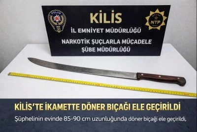 Kilis&rsquo;te ikamette d&ouml;ner bı&ccedil;ağı ele ge&ccedil;irildi