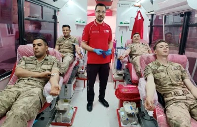 Kilis&rsquo;te Jandarmadan kan bağışı 