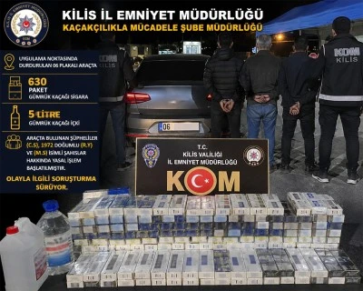 Kilis&rsquo;te ka&ccedil;ak&ccedil;ılık operasyonu: Sigara ve ka&ccedil;ak i&ccedil;ki ele ge&ccedil;irildi