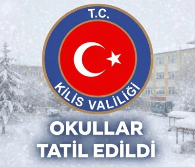 Kilis&rsquo;te kar ve yılbaşı tatili uzadı 