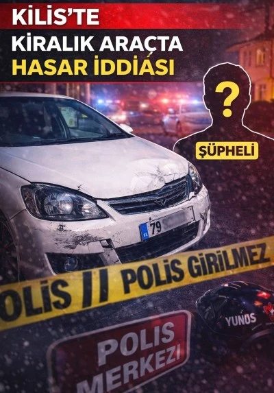 Kilis&rsquo;te kiralık ara&ccedil;ta hasar iddiası