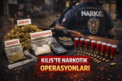 Kilis&rsquo;te narkotik operasyonları: Uyuşturucu maddeler ele ge&ccedil;irildi
