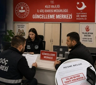 Kilis&rsquo;te resmi belgede yalan beyan tespiti