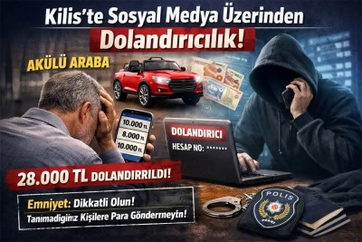 Kilis&rsquo;te sosyal medya &uuml;zerinden dolandırıcılık!