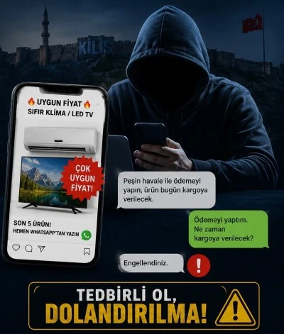 Kilis&rsquo;te sosyal medya &uuml;zerinden klima ve televizyon dolandırıcılığı
