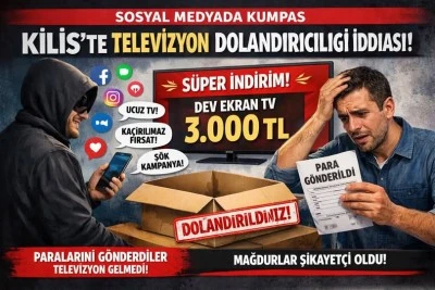 Kilis&rsquo;te sosyal medya &uuml;zerinden televizyon dolandırıcılığı iddiası