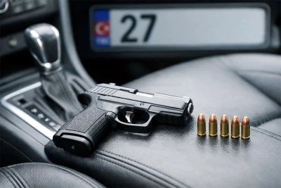 Kilis&rsquo;te ş&uuml;pheli ara&ccedil;ta silah yakalandı