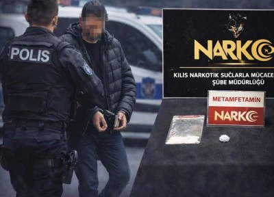 Kilis&rsquo;te ş&uuml;pheli şahıstan metamfetamin &ccedil;ıktı