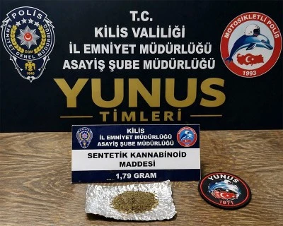 Kilis&rsquo;te ş&uuml;pheli şahıstan uyuşturucu madde ele ge&ccedil;irildi