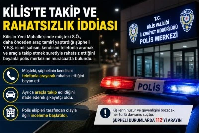 Kilis&rsquo;te takip ve rahatsızlık iddiası
