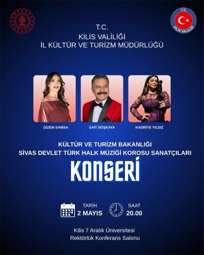 Kilis&rsquo;te T&uuml;rk Halk M&uuml;ziği Ş&ouml;leni! T&uuml;m vatandaşlar davetli
