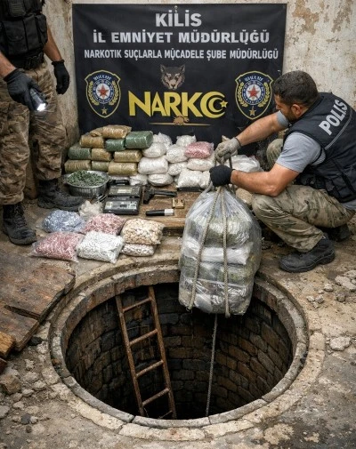 Kilis&rsquo;te uyuşturucu deposu ortaya &ccedil;ıkarıldı