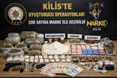 Kilis&rsquo;te uyuşturucu operasyonları: &Ccedil;ok sayıda madde ele ge&ccedil;irildi