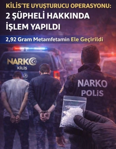 Kilis&rsquo;te uyuşturucu operasyonu: 2 ş&uuml;pheli hakkında işlem yapıldı