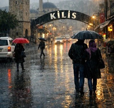 Kilis&rsquo;te yağmur derecesi ka&ccedil; oldu?
