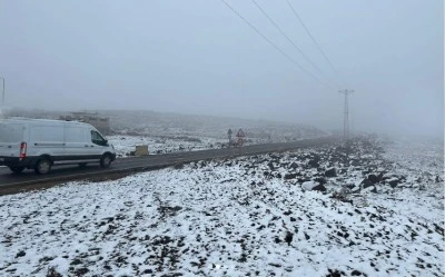 Kilis&rsquo;te yılın ilk karı yağdı