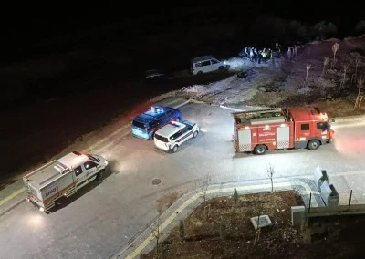 Off-Road aracı takla attı