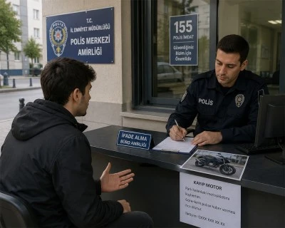 Park halindeki motosikletini kaybettiğini polise bildirdi