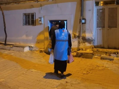 TDV Kilis Kadın Kolları&rsquo;ndan ihtiya&ccedil; sahibi ailelere gece ziyareti
