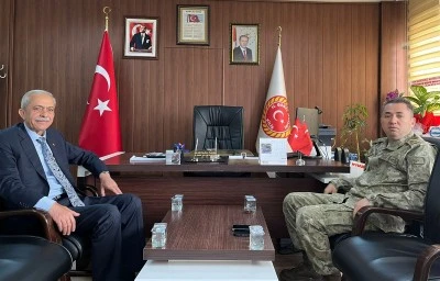 Tugay Komutanı &Ouml;zbalcı'dan Dağlı'ya hayırlı olsun ziyareti