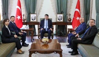 Vali Kalaylı, SGK heyetini makamında ağırladı