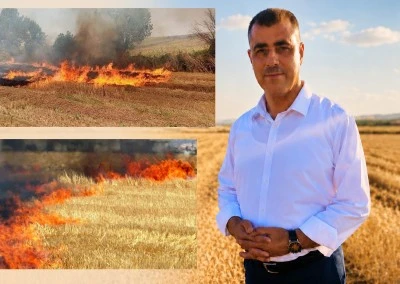Yılmaz&rsquo;dan anız yangını uyarısı
